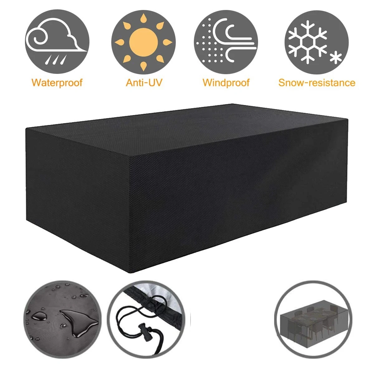 Oxford Cloth Furniture Dustproof Cover Rattan Table Sofa Waterproof Rain-proof Furniture Cover Garden Outdoor Patio Protective
Oxford Cloth Furniture Dustproof Cover Rattan Table Sofa Waterproof Rain-proof Furniture Cover Garden Outdoor Patio Protective