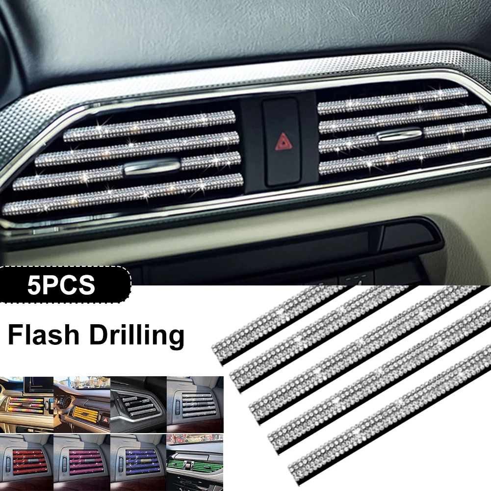 5Pcs Car Air Conditioner Outlet Trim Decorative Car Bling Kit U Shape Moulding Trim Cover Air Vent Grilles Rim Auto Accessories
5Pcs Car Air Conditioner Outlet Trim Decorative Car Bling Kit U Shape Moulding Trim Cover Air Vent Grilles Rim Auto Accessories