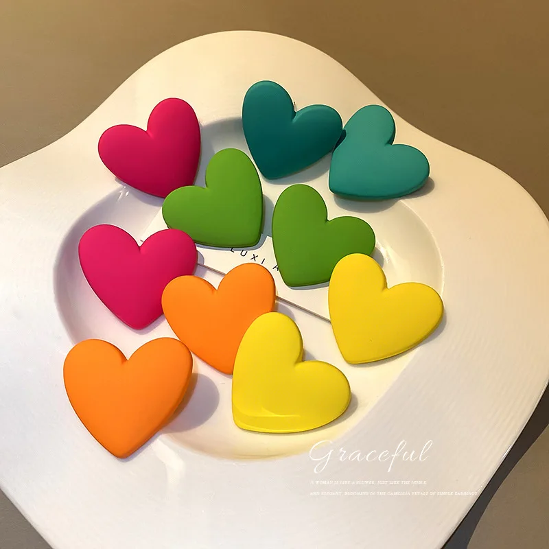 925 Silver Needle Korean Love Candy Color Earrings Ins Series Exaggerated Small Fresh Multicolor Optional Fema
925 Silver Needle Korean Love Candy Color Earrings Ins Series Exaggerated Small Fresh Multicolor Optional Fema