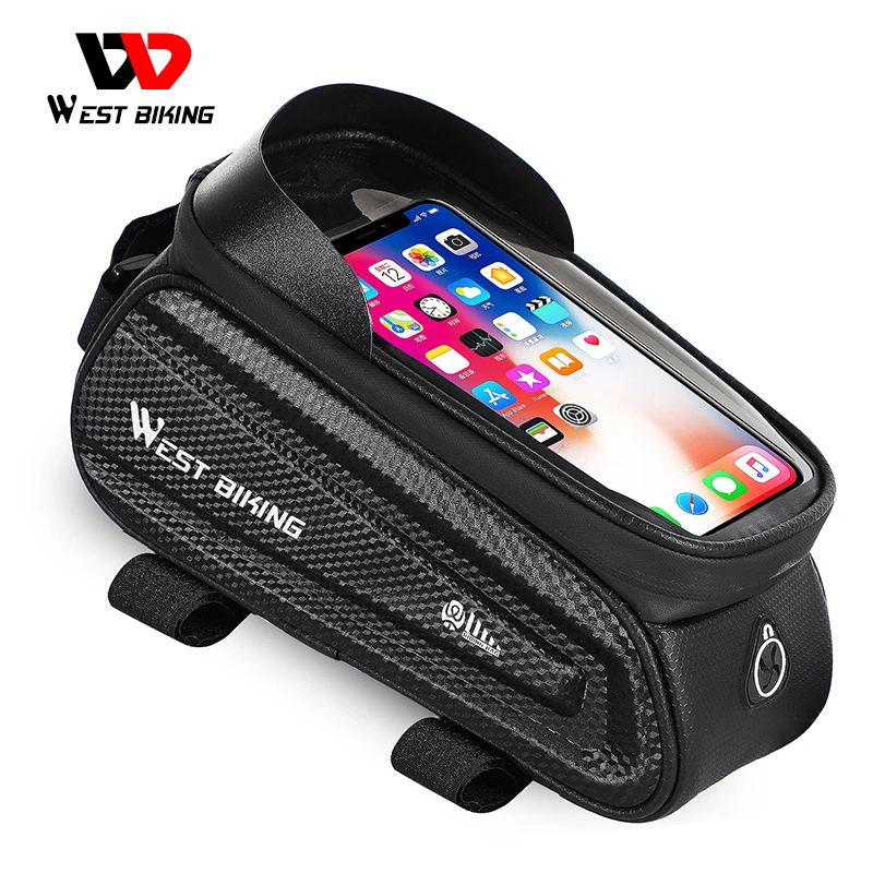 WEST BIKING Bicycle Front Frame Bag Waterproof Sensitive Touch Screen Reflection Phone Hard Shell Bag MTB Road Bike Accessories
WEST BIKING Bicycle Front Frame Bag Waterproof Sensitive Touch Screen Reflection Phone Hard Shell Bag MTB Road Bike Accessories
