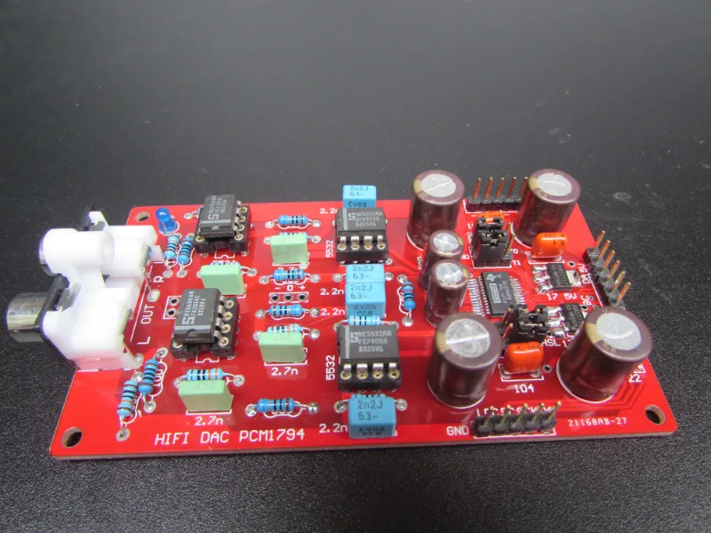 Собранная плата аудиодекодера Hi-Fi PCM1794A DAC вход IIS 24 бит 192 кГц | Электроника