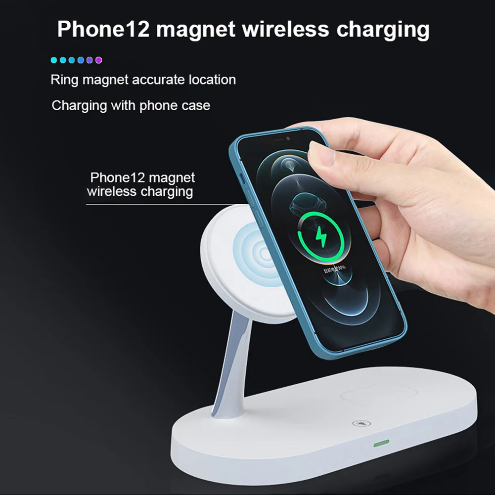 5 in 1 15W Wireless Charger Stand Watch Earphone Phone Qi Charging Station for iPhone iWatch Airpods Magnetic Desktop Power Dock
5 in 1 15W Wireless Charger Stand Watch Earphone Phone Qi Charging Station for iPhone iWatch Airpods Magnetic Desktop Power Dock