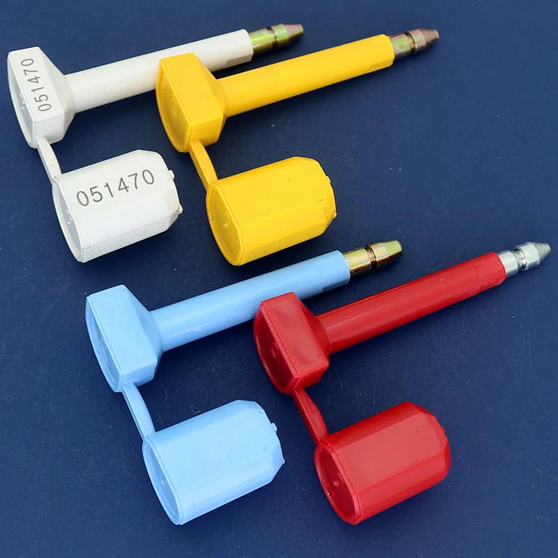 Hot high security plastic seal disposable container logistics shipping anti-theft button bullet application blockade H82 
Hot high security plastic seal disposable container logistics shipping anti-theft button bullet application blockade H82
