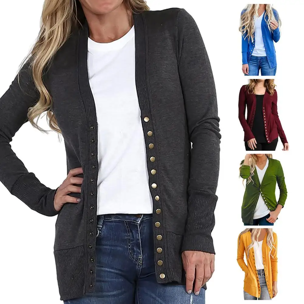 S-XL V-neck Button Down Knitwear Knitted Cardigan Casual Long Sleeve Soft Basic Knit Cardigan Sweater Fashion Autumn New Style
S-XL V-neck Button Down Knitwear Knitted Cardigan Casual Long Sleeve Soft Basic Knit Cardigan Sweater Fashion Autumn New Style