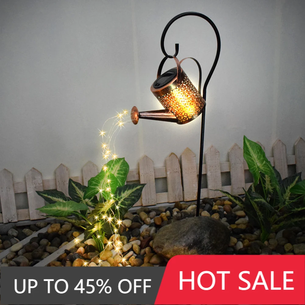 Hollow Wrought Iron Solar Metal Lamp Watering Can Sprinkler Magic Lamp Led Outdoor Garden Shower Sprinkler Lamp
Hollow Wrought Iron Solar Metal Lamp Watering Can Sprinkler Magic Lamp Led Outdoor Garden Shower Sprinkler Lamp