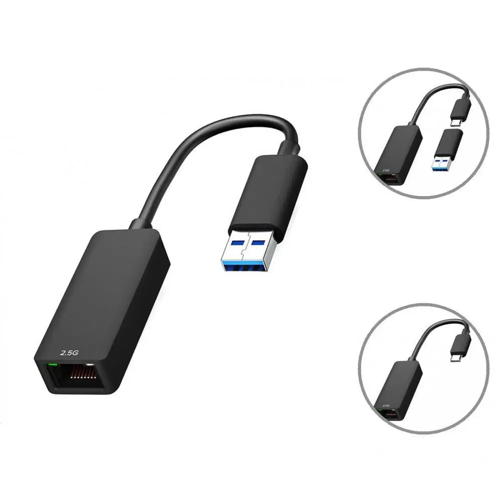 Long-lasting Convenient USB/Type-C 3.1 to RJ-45 2.5Gbps Ethernet Adapter Lightweight Network Adapter Wear-resistant
Long-lasting Convenient USB/Type-C 3.1 to RJ-45 2.5Gbps Ethernet Adapter Lightweight Network Adapter Wear-resistant
