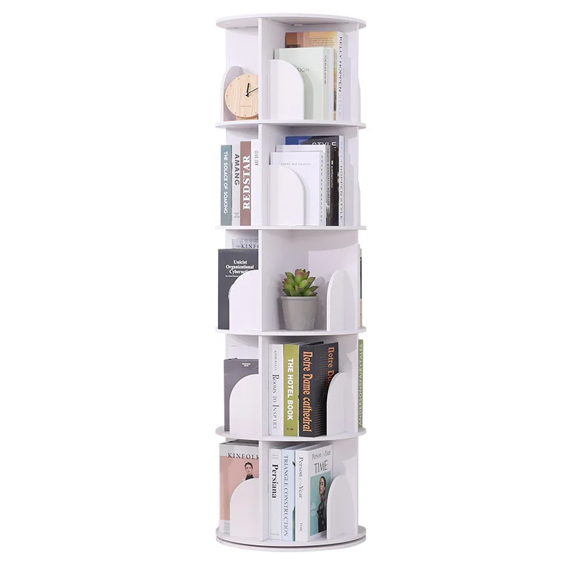 

Bookshelf Landing Office Study Round 360 Degree Rotating Storage Shelf Dormitory Corner Primary School Bookcase Storage Holder