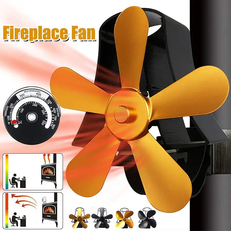 Wall Mounted Fireplace 4/5 Blade Heat Powered Stove Fan Wood Burner Eco Friendly Quiet Fan Home Efficient Heat Distribution Fan
Wall Mounted Fireplace 4/5 Blade Heat Powered Stove Fan Wood Burner Eco Friendly Quiet Fan Home Efficient Heat Distribution Fan