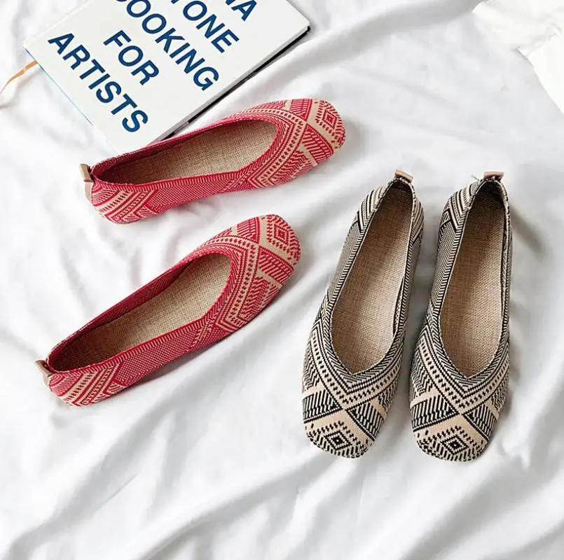 Women Slip On Flat Loafers Square Toe Shallow Ballet Flats Shoes knitting Casual Flat Shoes Ballerina Flats Maternity shoes
Women Slip On Flat Loafers Square Toe Shallow Ballet Flats Shoes knitting Casual Flat Shoes Ballerina Flats Maternity shoes