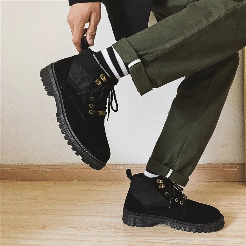 Зимние классические ботинки, мужская обувь, ботинки для мужчин, легкие дышащие Нескользящие рабочие походные кроссовки 
Зимние классические ботинки, мужская обувь, ботинки для мужчин, легкие дышащие Нескользящие рабочие походные кроссовки