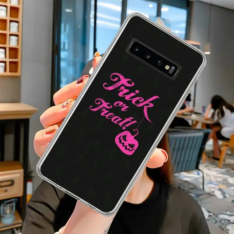 Happy Halloween Phone Case Transparent Phone Case For Samsung S10 Plus S10 E(lite) S6 S7 Edge S8 S9 Plus Brand 
Happy Halloween Phone Case Transparent Phone Case For Samsung S10 Plus S10 E(lite) S6 S7 Edge S8 S9 Plus Brand
