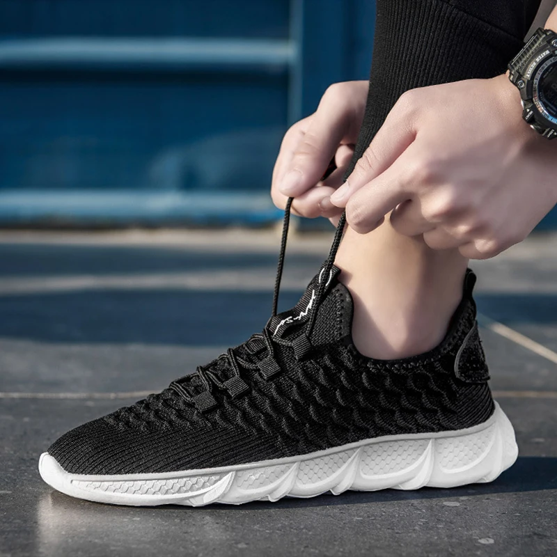 Men Breathable Sneakers Soft Bottom Flying Woven Casual Shoes Lightweight Running Shoes White Shoes Zapatillas Hombre
Men Breathable Sneakers Soft Bottom Flying Woven Casual Shoes Lightweight Running Shoes White Shoes Zapatillas Hombre