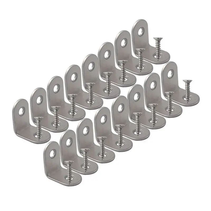 Corner Brace, 20mmx20mm Stainless Steel Brace Corner Steel Joint Right Angle Bracket Fastener, 16 Pieces with Screws 
Corner Brace, 20mmx20mm Stainless Steel Brace Corner Steel Joint Right Angle Bracket Fastener, 16 Pieces with Screws