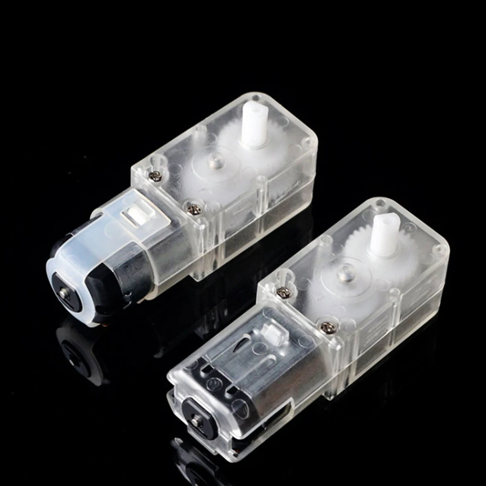 Transparent miniature DC deceleration tt motor single shaft half package 1:48 all plastic gear motor smart car
Transparent miniature DC deceleration tt motor single shaft half package 1:48 all plastic gear motor smart car