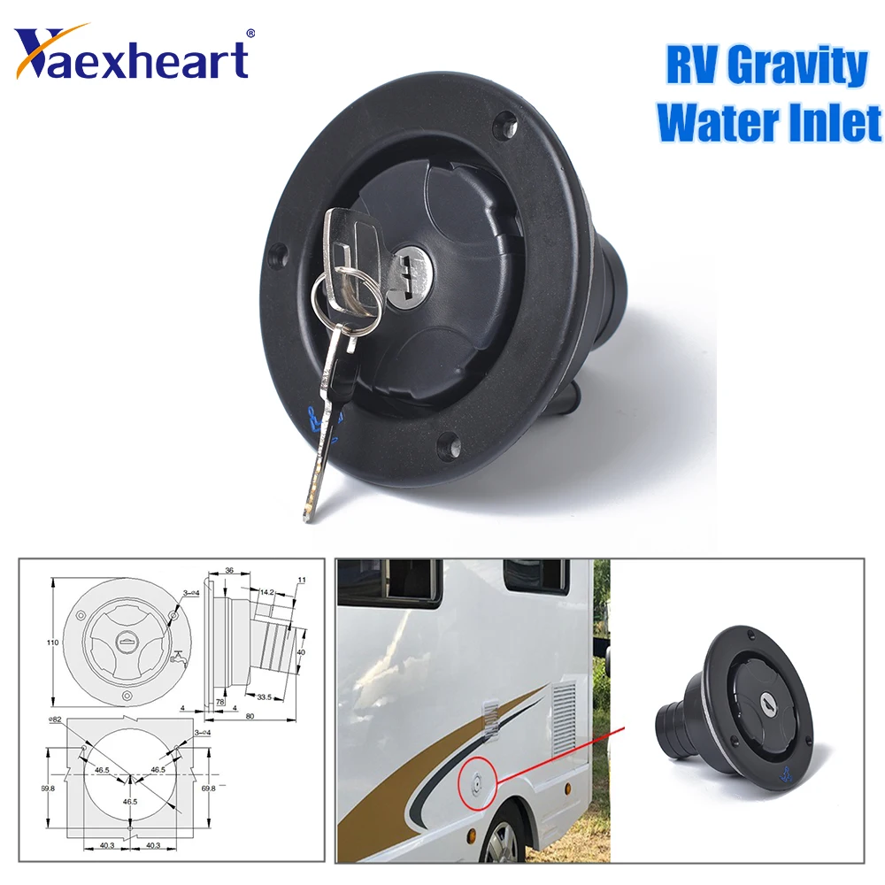 RV Trailer Gravity Water Inlet Round White Fill Dish Hatch Tank Filling Port Key
RV Trailer Gravity Water Inlet Round White Fill Dish Hatch Tank Filling Port Key