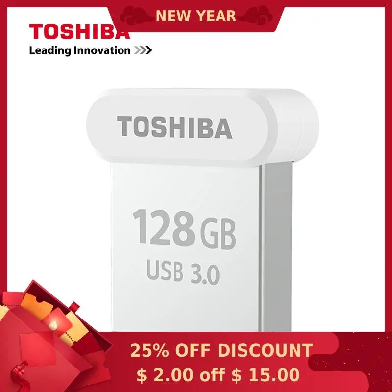 TOSHIBA USB флеш накопитель 3 0 32 Гб 64 металлическая мини карта памяти NAND 128 ГБ 120 МБ/с./с u