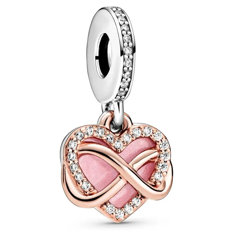 Original 925 Sterling Silver Charm Rose Sparkling Infinity Heart Family Forever And Always Pendant Fit Popular Bracelet Jewelry
Original 925 Sterling Silver Charm Rose Sparkling Infinity Heart Family Forever And Always Pendant Fit Popular Bracelet Jewelry