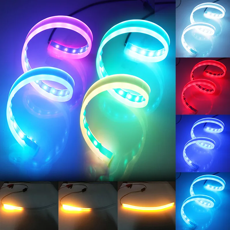 2x RGB 30 см 60 красный белый желтый последовательный гибкий светодиодный дневный