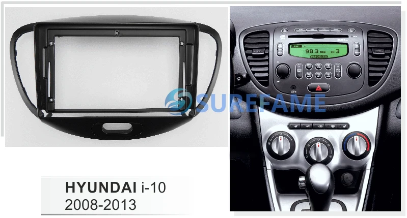 9 дюймовая Автомобильная радиопанель Fascia Для 2008 2013 HYUNDAI i 10 i10 (высокого класса)