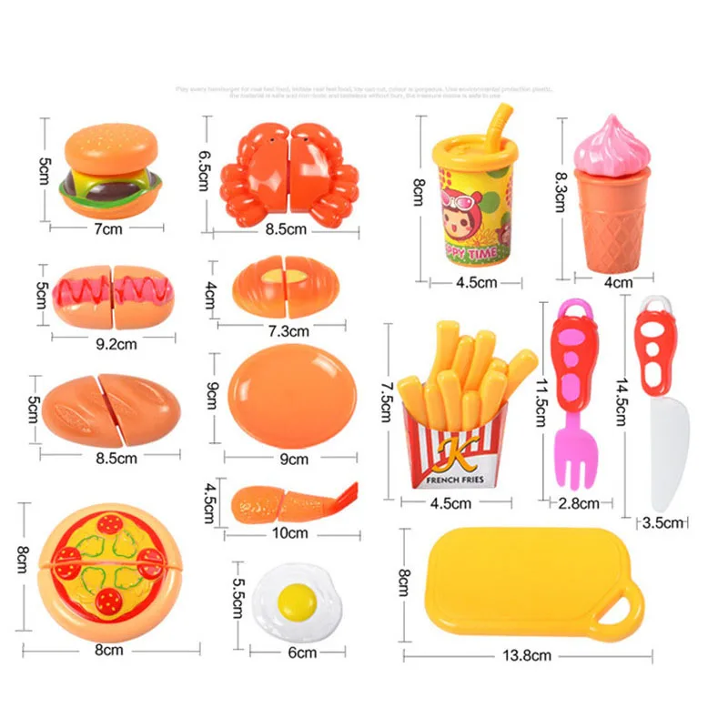 8/18Pcs Simulation Kitchen Pretend Play Toy for Girls Boys DIY Cutting Pizza Hamburger Food Kit Play House Educational Toys Gift
8/18Pcs Simulation Kitchen Pretend Play Toy for Girls Boys DIY Cutting Pizza Hamburger Food Kit Play House Educational Toys Gift