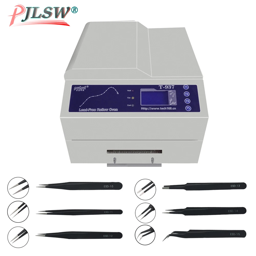 T-937 2300W Welding area 306*322mm Desktop Leadfree Reflow Oven Infrared IC Heater Reflow Solder Oven BGA SMD SMT Rework Station
T-937 2300W Welding area 306*322mm Desktop Leadfree Reflow Oven Infrared IC Heater Reflow Solder Oven BGA SMD SMT Rework Station