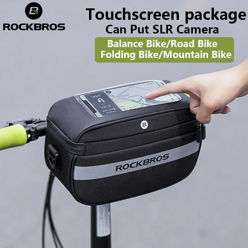 ROCKBROS Bicycle Touchscreen Package Rainproof Muti-fuction Bike Handlebar Bag for SLR Camera Electric Bike MTB Accessories
ROCKBROS Bicycle Touchscreen Package Rainproof Muti-fuction Bike Handlebar Bag for SLR Camera Electric Bike MTB Accessories