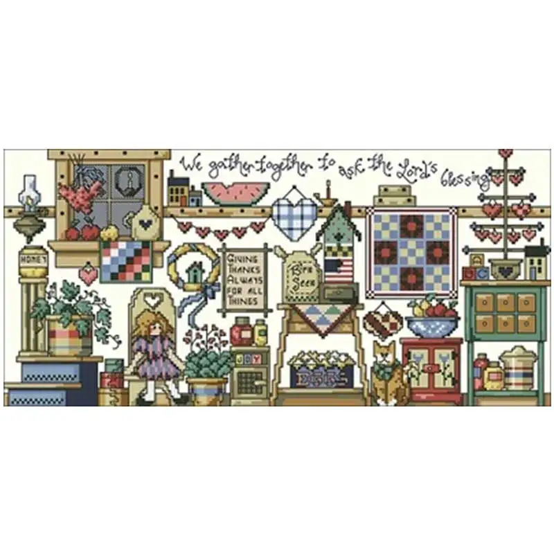Grocery room patterns Counted Cross Stitch 11CT 14CT 18CT DIY Cross Stitch Kits Embroidery Needlework Sets home decor
Grocery room patterns Counted Cross Stitch 11CT 14CT 18CT DIY Cross Stitch Kits Embroidery Needlework Sets home decor