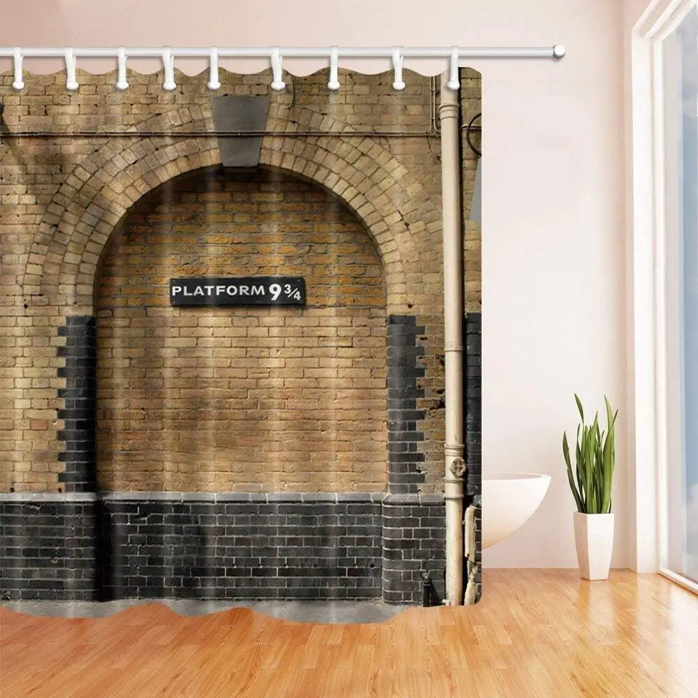 Platform 9 and 3/4 at London's King's Cross Station Brown Wall Vintage Shower Curtain Magic Kids Bathroom Decor Bath Curtains
Platform 9 and 3/4 at London's King's Cross Station Brown Wall Vintage Shower Curtain Magic Kids Bathroom Decor Bath Curtains