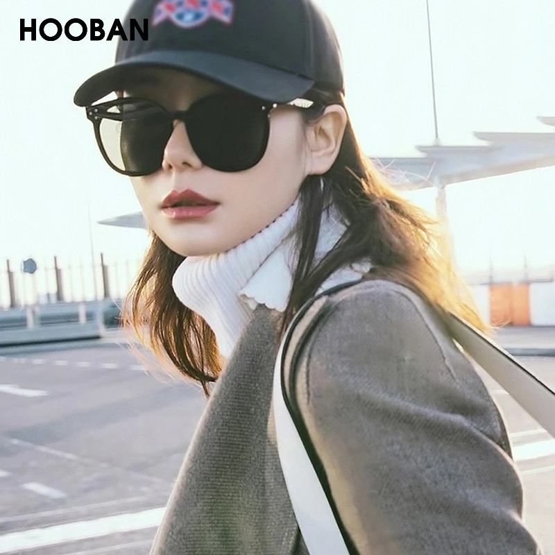 HOOBAN 2020 новые Квадратные Классические солнцезащитные очки для женщин и мужчин