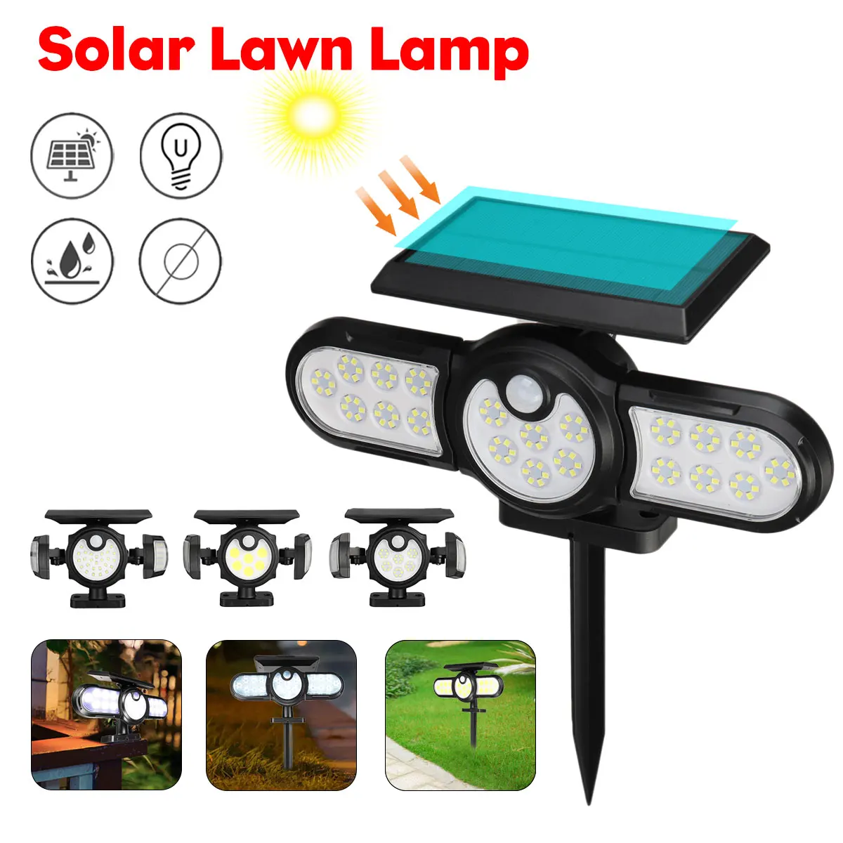 Powerful LED Solar Light Outdoor For Garden Decoration Garden LED Solar Lamp Powered Waterproof PIR Motion Sensor Street Light 
Powerful LED Solar Light Outdoor For Garden Decoration Garden LED Solar Lamp Powered Waterproof PIR Motion Sensor Street Light