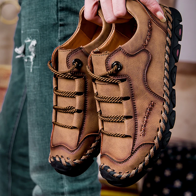 Coslony Leather Casual Shoes men 2021 new Men's Sneakers Genuine Leather Handmade Loafers Brand Shoes Luxury Flat Moccasins
Coslony Leather Casual Shoes men 2021 new Men's Sneakers Genuine Leather Handmade Loafers Brand Shoes Luxury Flat Moccasins