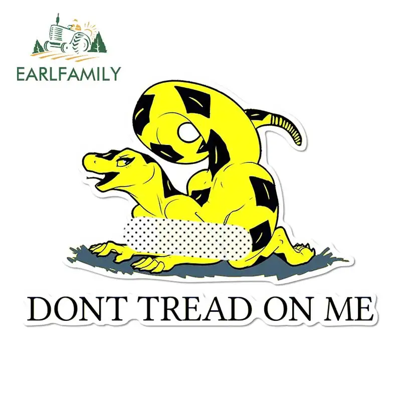 EARLFAMILY 13cm x 9cm for Dont Tread on Me Dinosaur Car Sticker Personality Occlusion Scratch Window Trunk Decal for Vehicle
EARLFAMILY 13cm x 9cm for Dont Tread on Me Dinosaur Car Sticker Personality Occlusion Scratch Window Trunk Decal for Vehicle