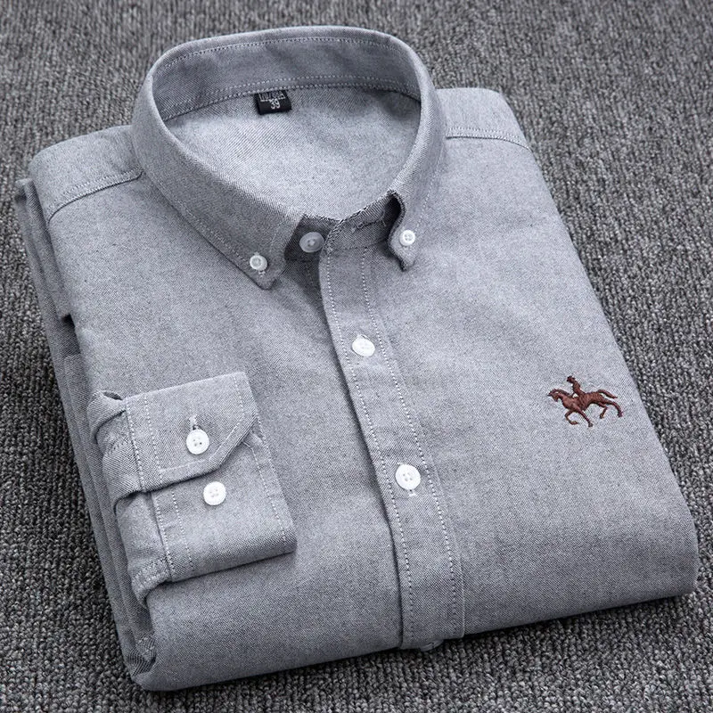 100% cotton long-sleeved shirt men's spring/autumn Oxford spinning casual shirt middle-aged youth top loose large size
100% cotton long-sleeved shirt men's spring/autumn Oxford spinning casual shirt middle-aged youth top loose large size