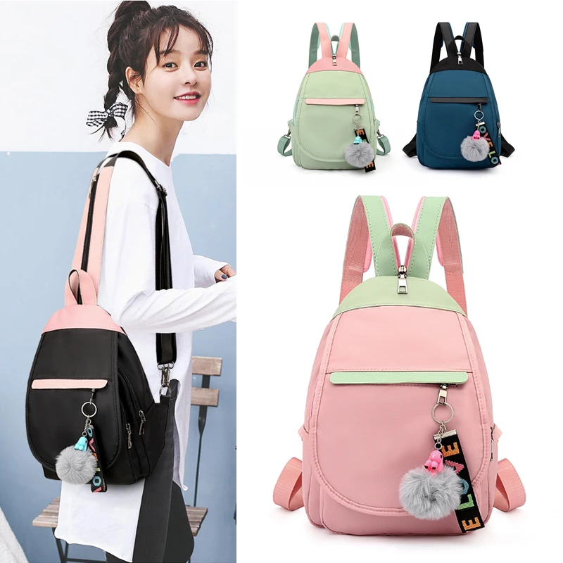 

LU.FAWN 2021 Fashion Women New Korean Version Large Capacity Oxford Cloth Light Backpack Young Girl's Schoolbag Hot Sale 3027