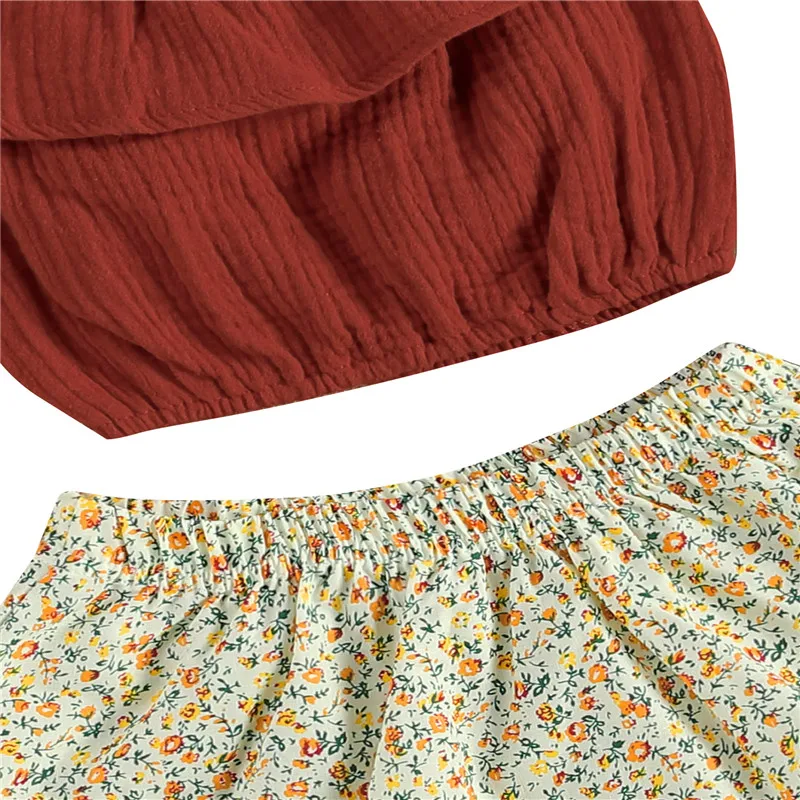 2-7T Toddler Girls 2PCS Summer Outfits, Fashion Sleeveless Solid Color Ruffle Crop Tops + Floral Skirt Set
2-7T Toddler Girls 2PCS Summer Outfits, Fashion Sleeveless Solid Color Ruffle Crop Tops + Floral Skirt Set