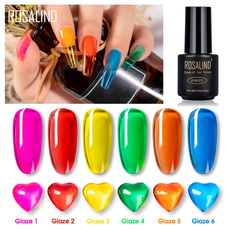 ROSALIND Glaze Glass Jelly Gel Nail Polish Hybrid Varnishes All For Manicure Soak Off Gel lak 7ml Pure Color Nail Art Design
ROSALIND Glaze Glass Jelly Gel Nail Polish Hybrid Varnishes All For Manicure Soak Off Gel lak 7ml Pure Color Nail Art Design