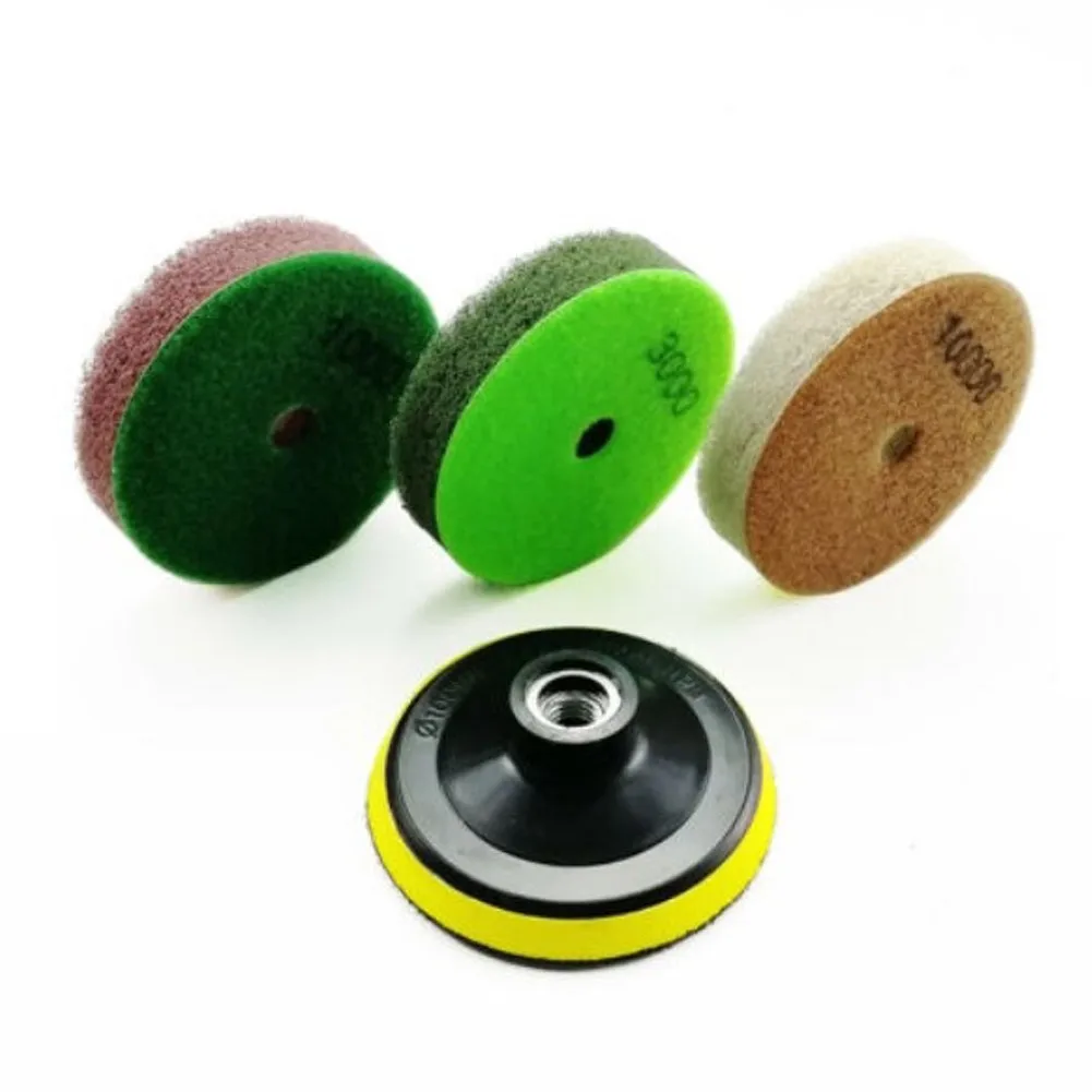 4Pcs 100mm Diamond Sponge Polishing Pads Nylon Fiber Polishing Pads Set For Polishing Stones Marble
4Pcs 100mm Diamond Sponge Polishing Pads Nylon Fiber Polishing Pads Set For Polishing Stones Marble