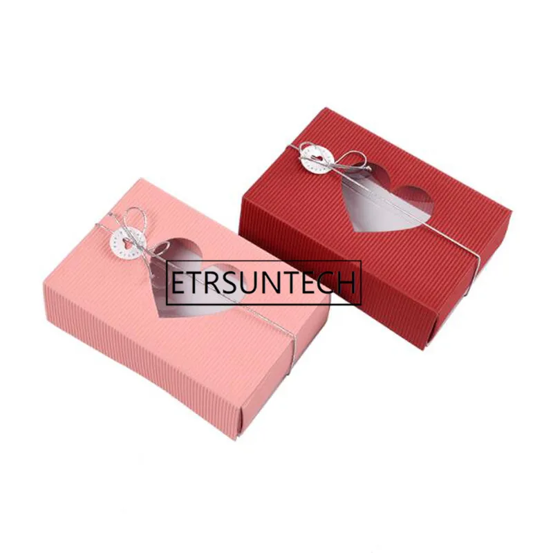 100pcs Simple Festival Rectangle Corrugated Tea Boxes With Peach Heart Window Red & Pink DIY Soap Gift Box
100pcs Simple Festival Rectangle Corrugated Tea Boxes With Peach Heart Window Red & Pink DIY Soap Gift Box