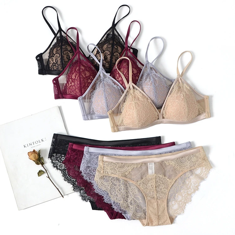 Eyelashes Lace Bra Panty Set Women Seamless Triangle Cup Underwear Transparent Panties Ultra Thin Bra Sexy Set Female Underwear
Eyelashes Lace Bra Panty Set Women Seamless Triangle Cup Underwear Transparent Panties Ultra Thin Bra Sexy Set Female Underwear