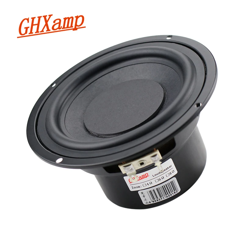 GHXAMP 5 Inch 4ohm Woofer Subwoofer HIFI Speaker Low Frequency Fever Woofer 40W 45Hz-5KHz For 2.1 audio Subwoofer DIY
GHXAMP 5 Inch 4ohm Woofer Subwoofer HIFI Speaker Low Frequency Fever Woofer 40W 45Hz-5KHz For 2.1 audio Subwoofer DIY