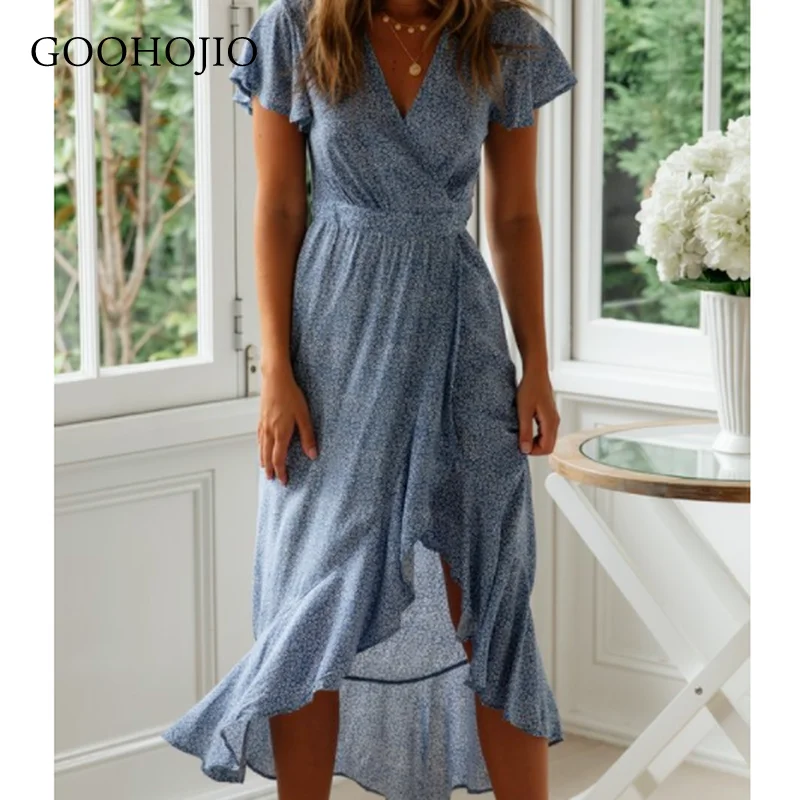 GOOHOJIO 2021 New Spring and Autumn Fashionable Women Short Sleeve Dress V-neck Floral Dress Women Slim Print Dresses for Women
GOOHOJIO 2021 New Spring and Autumn Fashionable Women Short Sleeve Dress V-neck Floral Dress Women Slim Print Dresses for Women