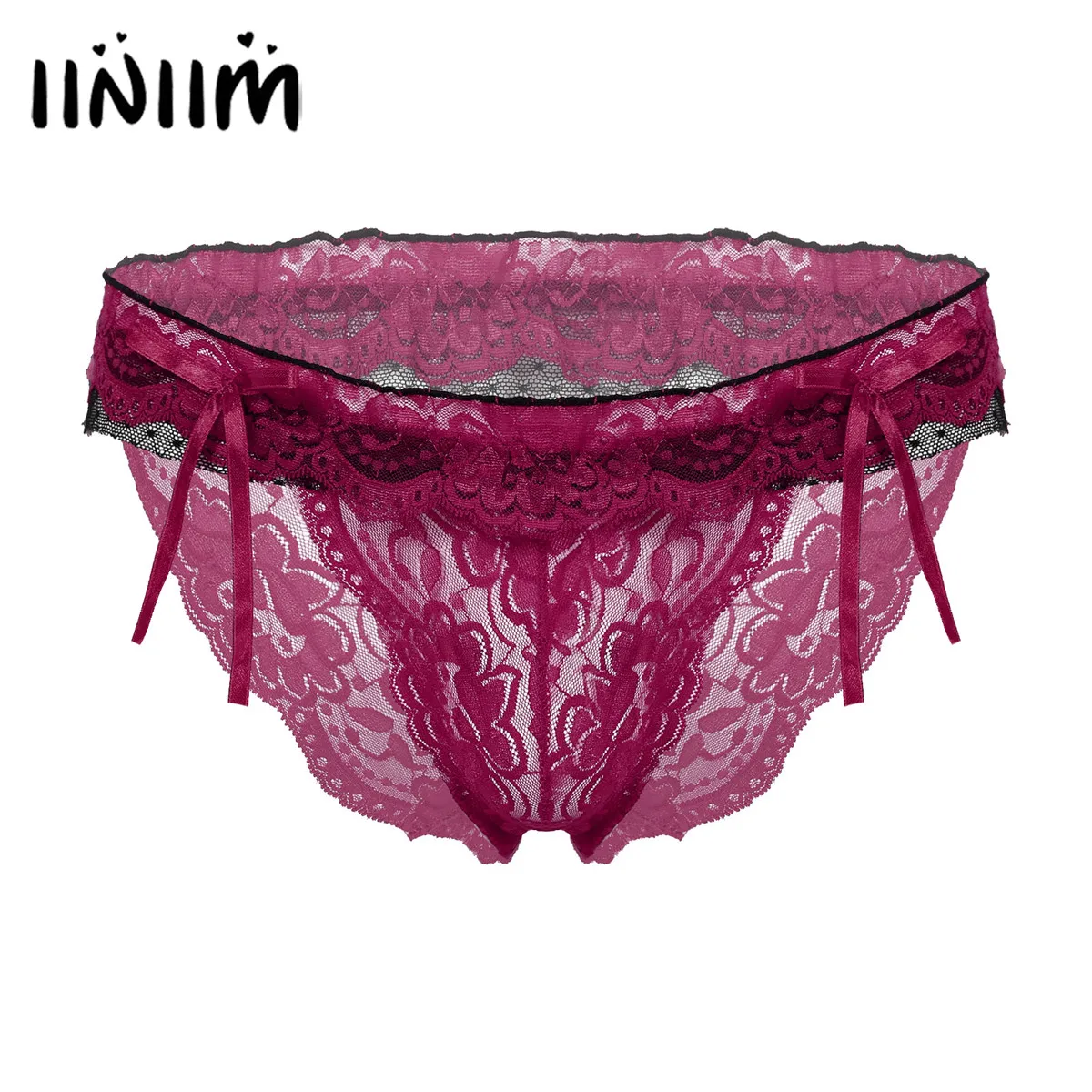 Men Lace Floral Panties See-through Lace Low Waist Briefs Bowknot Ruffles Underpants Sissy Gay Underwear Lingerie Exotic Costume
Men Lace Floral Panties See-through Lace Low Waist Briefs Bowknot Ruffles Underpants Sissy Gay Underwear Lingerie Exotic Costume