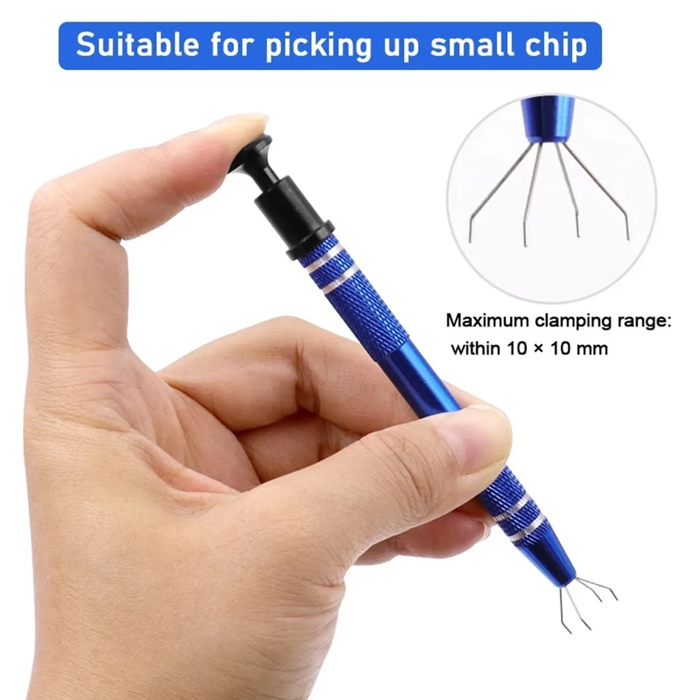 Aluminum IC Extractor Electronic Chip Component Grabber Pickup BGA Chip Picker Patch Repair IC Extractor Hand Tools
Aluminum IC Extractor Electronic Chip Component Grabber Pickup BGA Chip Picker Patch Repair IC Extractor Hand Tools