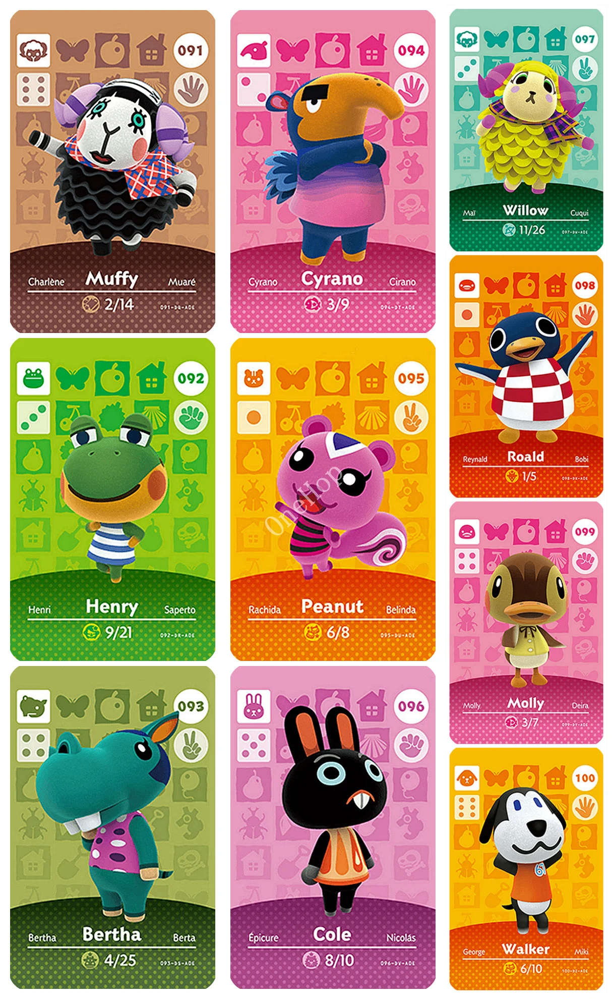 Animal Croxxing NO.091~100 NFC Card Ntag215 Chip Hot Villager New Horizons Animal Card Series 1 For NS Switch 3DS
Animal Croxxing NO.091~100 NFC Card Ntag215 Chip Hot Villager New Horizons Animal Card Series 1 For NS Switch 3DS