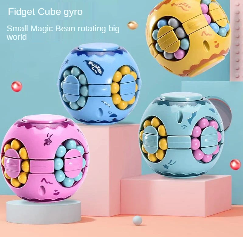 

Палец антистресс волшебный боб Непоседа куб игрушки для детей со знаком бесконечности кубический интеллект fidget cube вращая верхней частью ку...