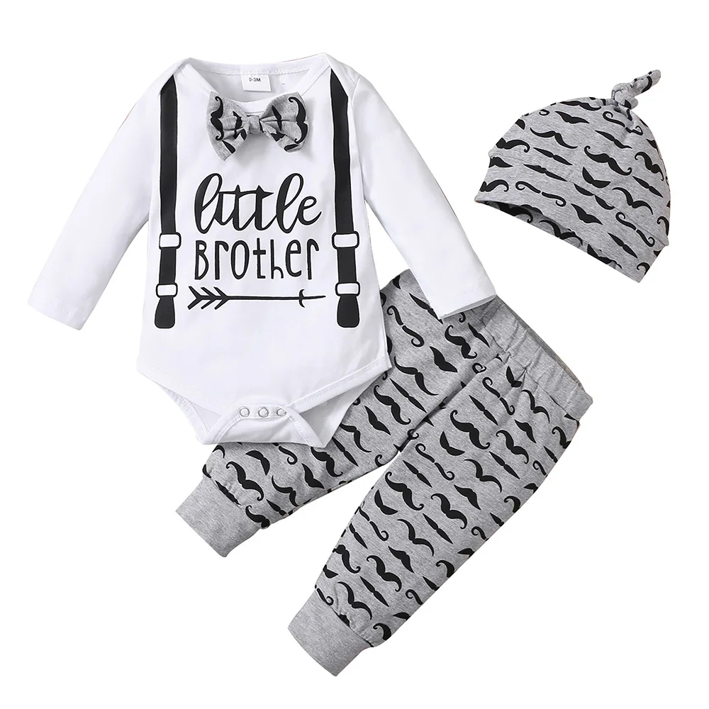 Newborn Baby Boys Long Sleeve Hat Elastic Waist Cotton Round Neck Pullover Spring Autumn Bow Letter Casual Pants 3 Piece Set
Newborn Baby Boys Long Sleeve Hat Elastic Waist Cotton Round Neck Pullover Spring Autumn Bow Letter Casual Pants 3 Piece Set