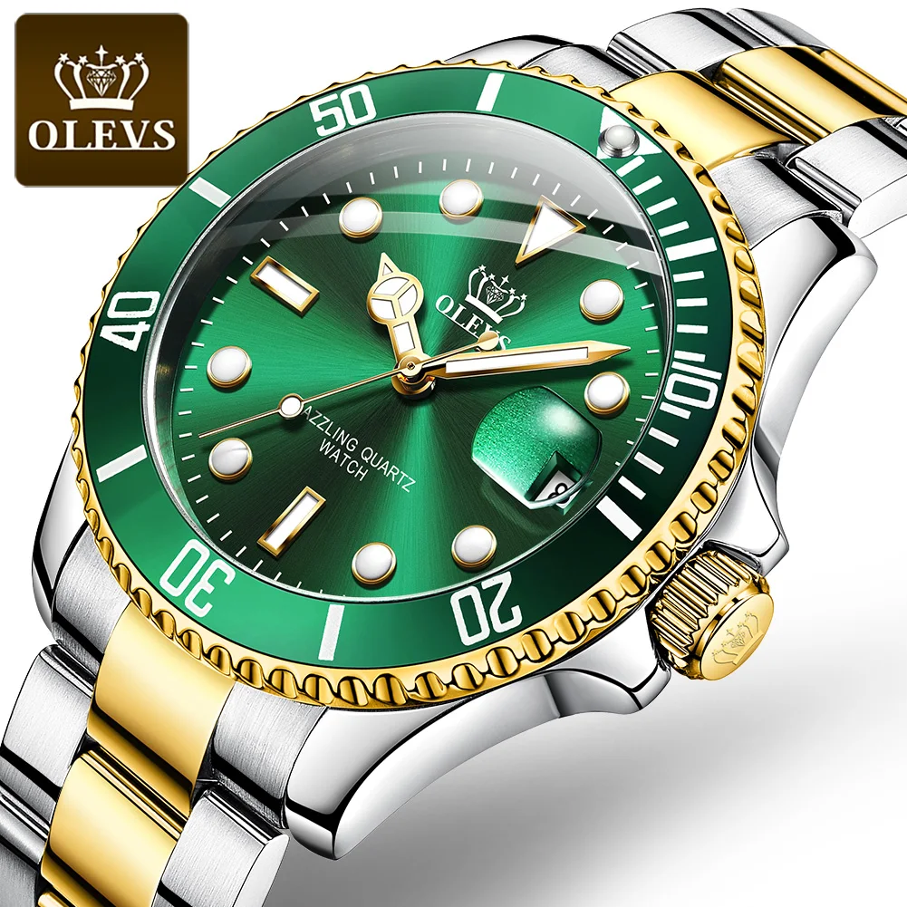 OLEVS Mens Green Luminous Watches Luxury Fashion Waterproof Quartz Sports Wristwatch Gift
OLEVS Mens Green Luminous Watches Luxury Fashion Waterproof Quartz Sports Wristwatch Gift