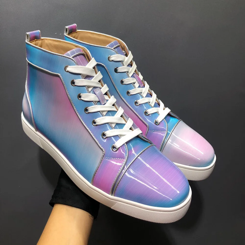 Luxury Low Cut Red Bottom For Men Shoes Magic Color Gradual Change Real Suede Leather Women Loafers Sneakers Casual Flat Shoes
Luxury Low Cut Red Bottom For Men Shoes Magic Color Gradual Change Real Suede Leather Women Loafers Sneakers Casual Flat Shoes