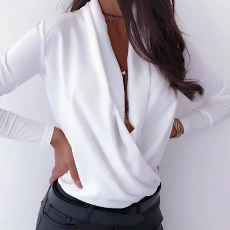 T-shirt Women Autumn Long Sleeve Tops Sexy Deep V Neck Vegan Clothes Elegant 2020 Street White Tee Shirt Feminina
T-shirt Women Autumn Long Sleeve Tops Sexy Deep V Neck Vegan Clothes Elegant 2020 Street White Tee Shirt Feminina