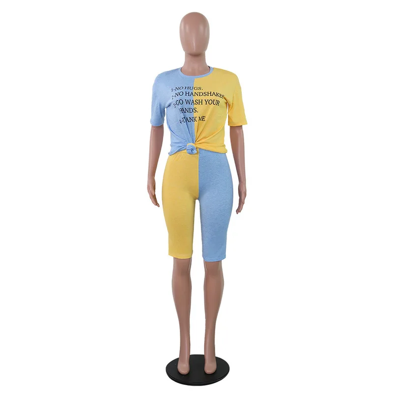 Plus Size Casual Two Piece Sweat Suits Women Clothing Letter Print Loose Tops And Beach Shorts Contrast Color Spliced Tracksuit
Plus Size Casual Two Piece Sweat Suits Women Clothing Letter Print Loose Tops And Beach Shorts Contrast Color Spliced Tracksuit